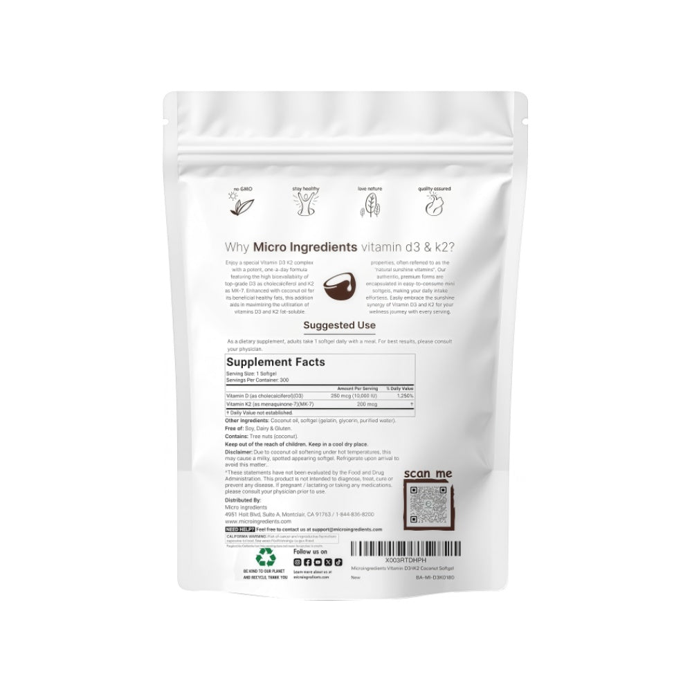 Vitamin D3 + K2 Softgels
