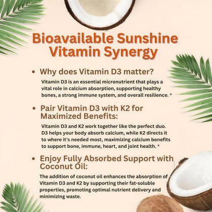 Vitamin D3 + K2 Softgels