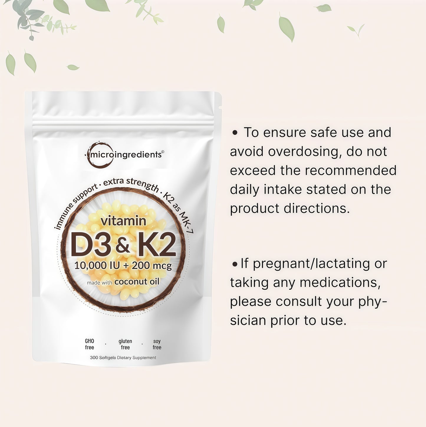 Vitamin D3 + K2 Softgels