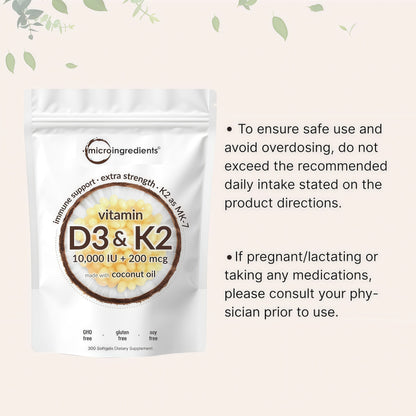 Vitamin D3 + K2 Softgels